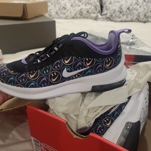Nike Kids' Air Max Smiley Sneakers - Black and Purple